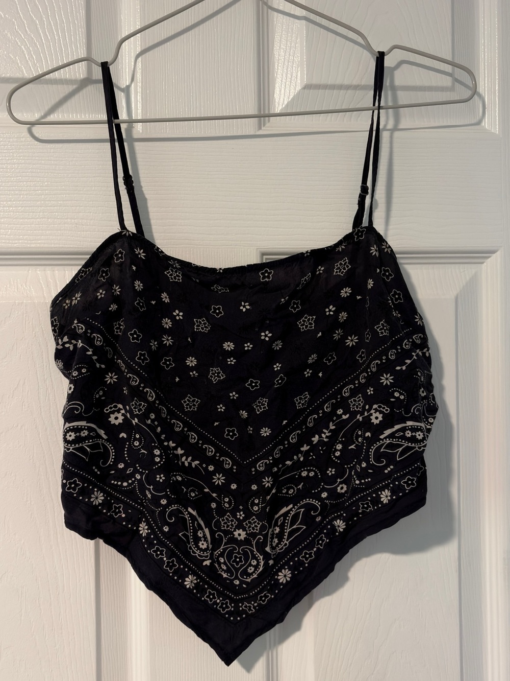 Garage Navy Bandana Style Open Back Cami